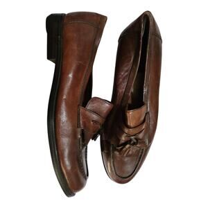 Regency Collection Angelo Rossi Brown Leather Tassel Kiltie Loafers Men’s 10.5 M